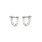Heart Chain Spike stainless steel Lip Stud - Heart Chain Spike stainless steel Lip Stud - Spike / 6mm by CRUXJEWELRY