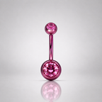 CZ Crystal Titanium Belly Ring