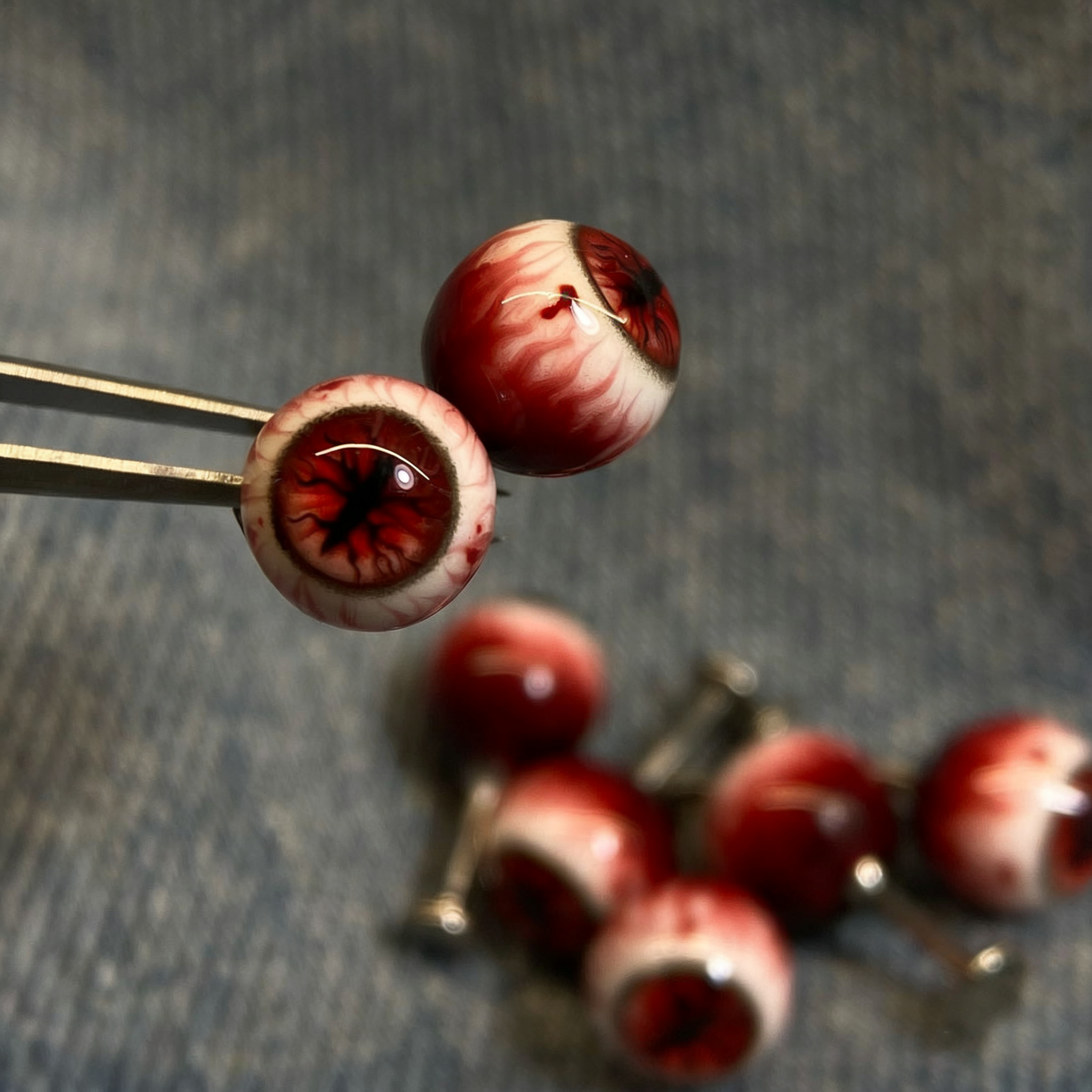Cthulhu Eye - Demon Slayer | Kibutsuji Muzan Vertical Pupil  |  Ear/Tongue Titanium Studs