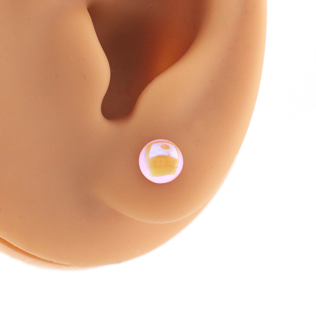 20G Luminous Dewdrop Stud | Cute Semi-Transparent Cartilage & Lobe Earring
