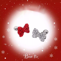 Christmas - High-Shine Full CZ Bow Tie Stainless Steel Ear Studs - Christmas - High-Shine Full CZ Bow Tie Stainless Steel Ear Studs - White / Single / 0.8mm/20G by CRUXJEWELRY