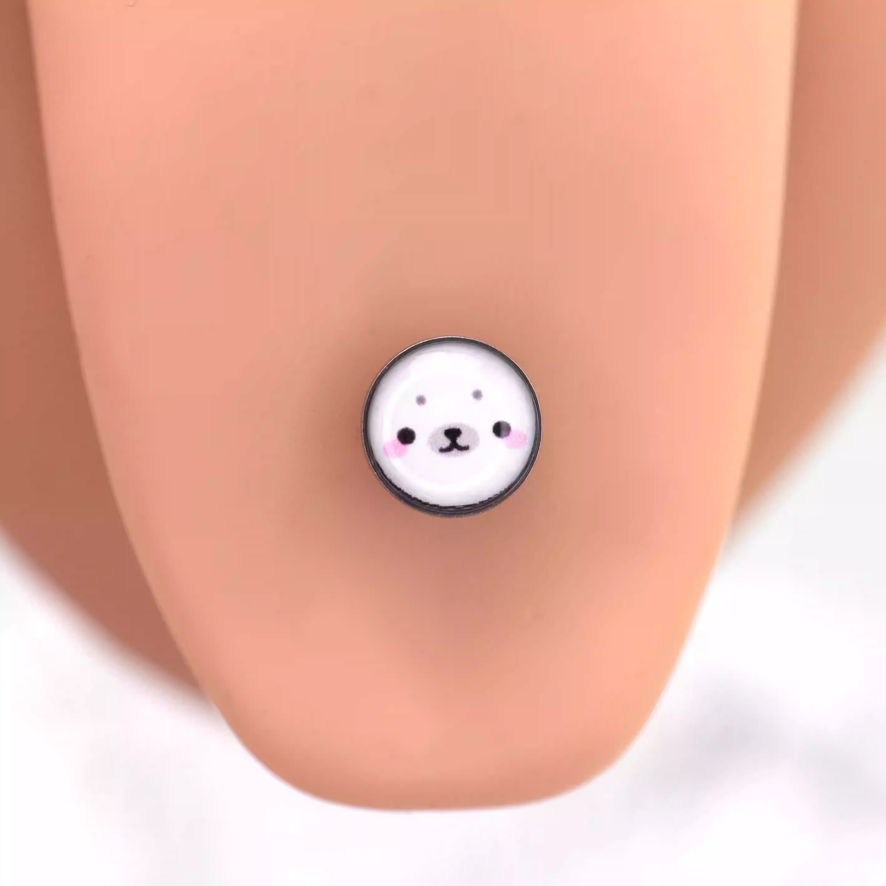 Little Seal Resin Tongue Stud - Little Seal Resin Tongue Stud - 1.2mm/16G / 10mm by CRUXJEWELRY