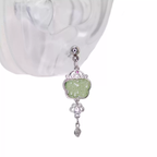 Eastern Aesthetics - Butterfly Jade Externally Threaded Stainless Steel Studs - Eastern Aesthetics - Butterfly Jade Externally Threaded Stainless Steel Studs - 0.8mm/20G by CRUXJEWELRY