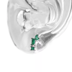 Eastern Aesthetics - Bamboo CZ Externally Threaded. Ear Studs - Eastern Aesthetics - Bamboo CZ Externally Threaded. Ear Studs - White by CRUXJEWELRY