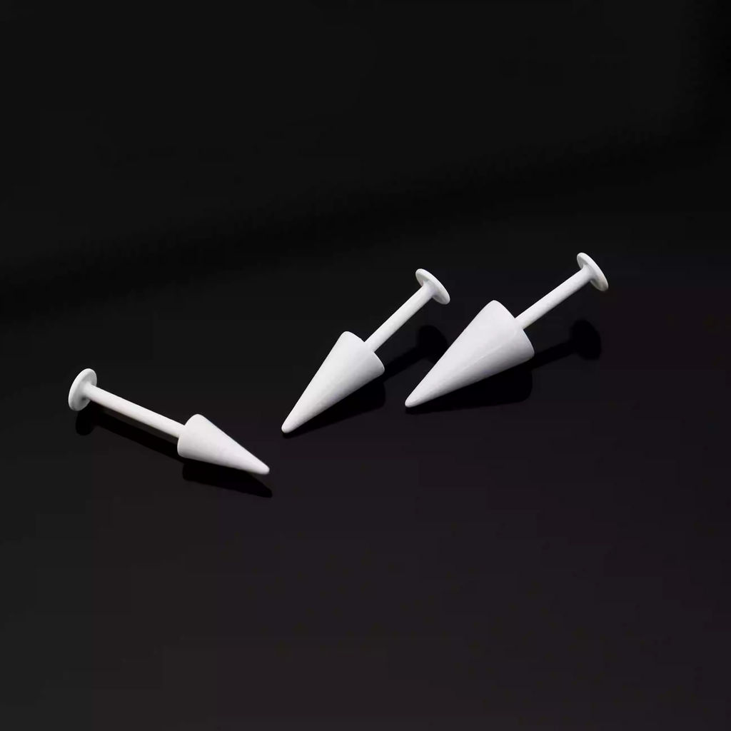 Spike Externally Threaded Stainless Steel Ear Studs - Spike Externally Threaded Stainless Steel Ear Studs - 6mm by CRUXJEWELRY