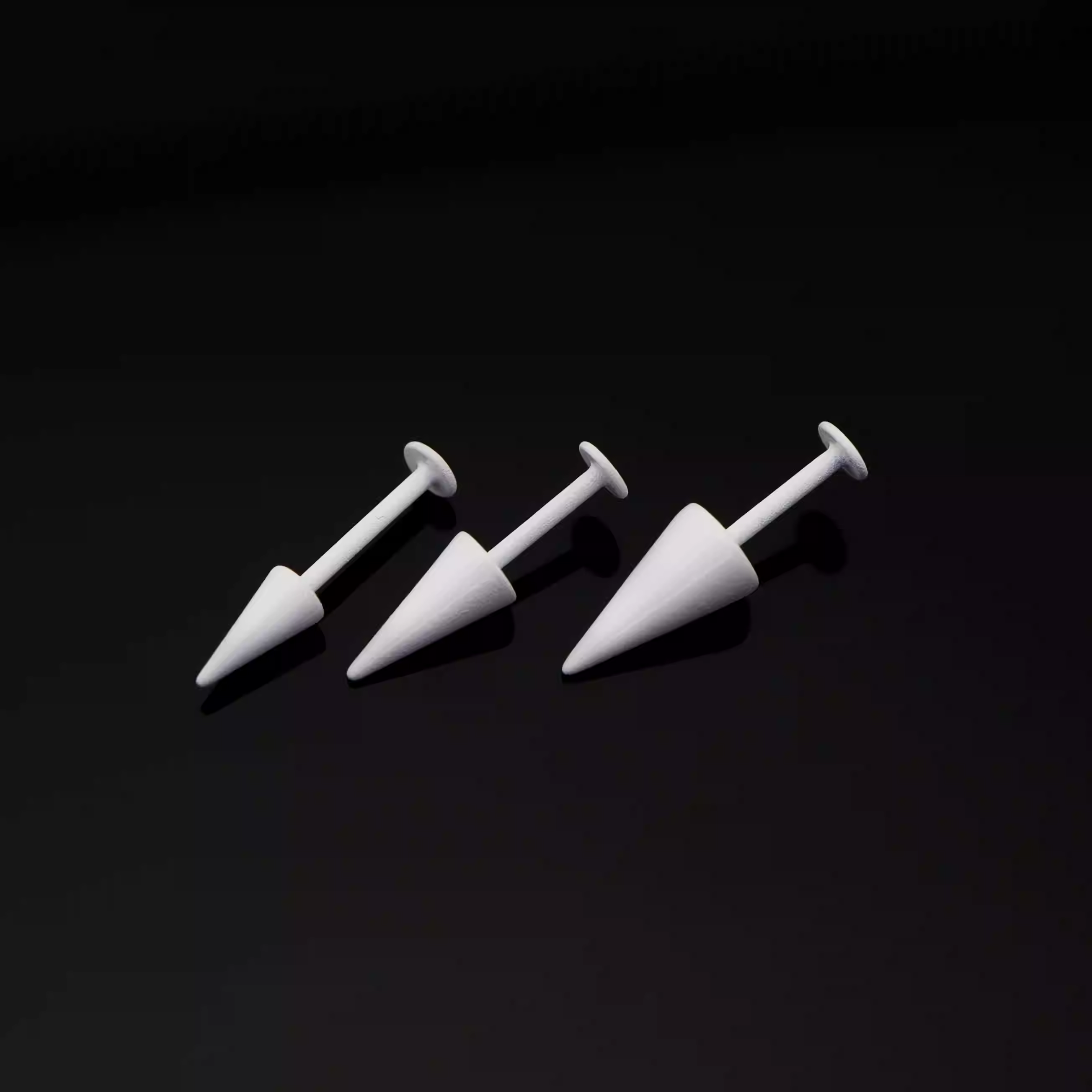 Spike Externally Threaded Stainless Steel Ear Studs - Spike Externally Threaded Stainless Steel Ear Studs - 6mm by CRUXJEWELRY