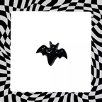 Hallowmas - Dark Gothic Bat Internally Threaded Stainless Steel Lip Ring
