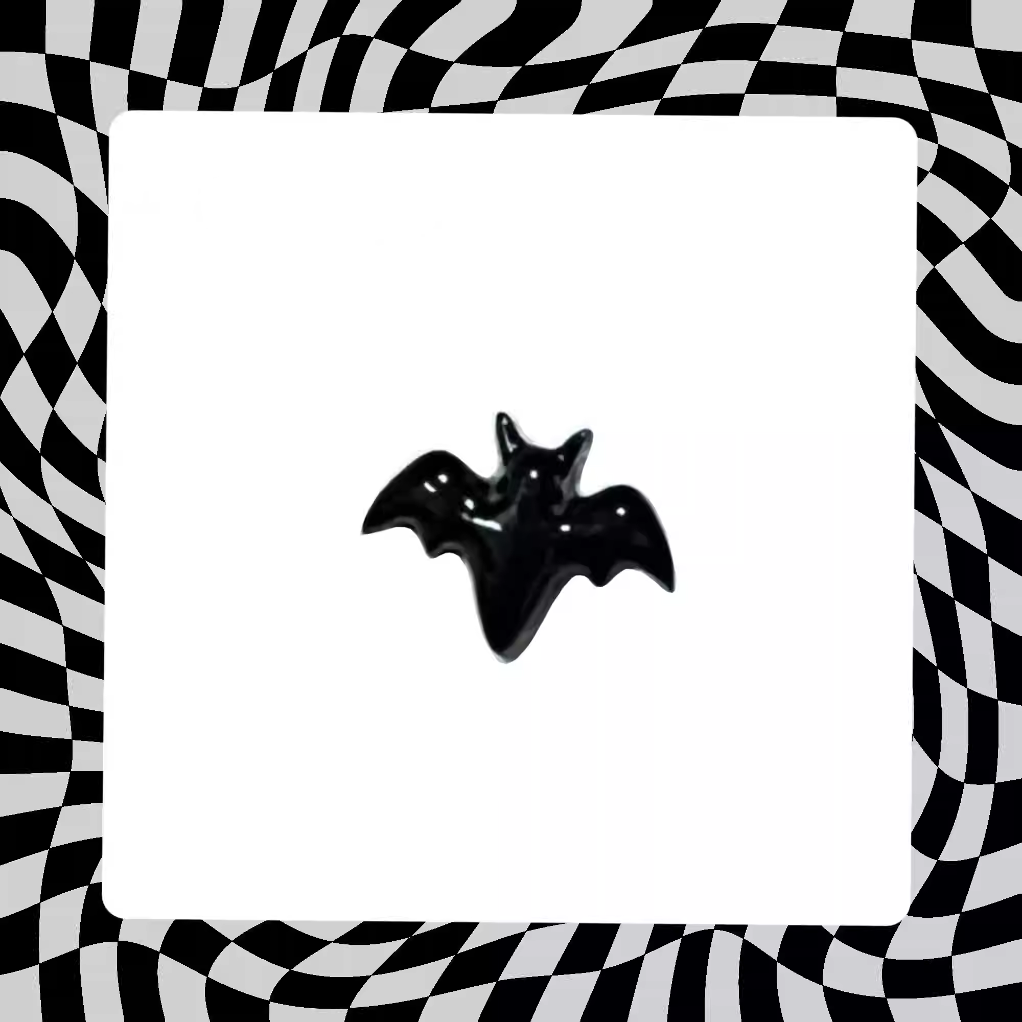Hallowmas - Dark Gothic Bat Internally Threaded Stainless Steel Lip Ring