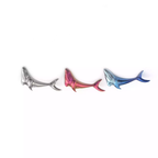 Engraved Whale Internally Threaded Titanium Ear Studs - Engraved Whale Internally Threaded Titanium Ear Studs - Pink / 6mm by CRUXJEWELRY