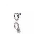 Green CZ Cobra Stainless Steel Earrings - Green CZ Cobra Stainless Steel Earrings - Single by CRUXJEWELRY