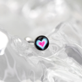 Heart Epoxy Resin Stainless Steel Tongue Stud - Heart Epoxy Resin Stainless Steel Tongue Stud - Black-Red Gradient / 10mm by CRUXJEWELRY