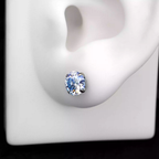 Luxurious Moissanite Flat Back Stud - Brilliant Implant Grade Titanium Ear & Lip Piercing