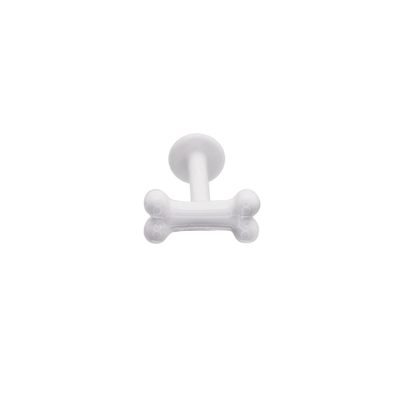 CRUX - White Fishbone Internally Threaded stainless steel Studs - CRUX - White Fishbone Internally Threaded stainless steel Studs - Mini Bone / 8mm by CRUXJEWELRY