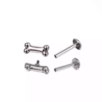 Paws & Purrs - Puppy's Bone Stainless Steel Tongue Stud - Paws & Purrs - Puppy's Bone Stainless Steel Tongue Stud - Sliver / 1.6mm/14G / 12mm by CRUXJEWELRY