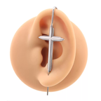Punk Ear Cross Stainless steel Ear Climber - Punk Ear Cross Stainless steel Ear Climber - Default Title by CRUXJEWELRY