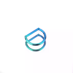 Punk Titanium Nose/Ear/Lip D-Ring - Punk Titanium Nose/Ear/Lip D-Ring - Misty Blue / 6mm by CRUXJEWELRY