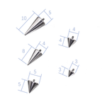 Titanium Internally Threaded Spike Ends Accessories - Titanium Internally Threaded Spike Ends Accessories - 3*3mm by CRUXJEWELRY