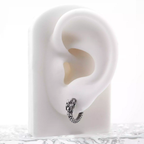 Vintage Engraved Dragon Stainless steel Earrings - Vintage Engraved Dragon Stainless steel Earrings - Single by CRUXJEWELRY