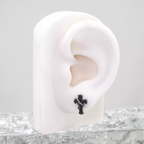 Vintage Twisted Cross Stainless steel Ear Studs - Vintage Twisted Cross Stainless steel Ear Studs - Single by CRUXJEWELRY