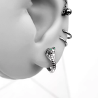 White CZ Eyed Serpent 3D Stainless Steel Stainless Steel - White CZ Eyed Serpent 3D Stainless Steel Stainless Steel - Single by CRUXJEWELRY