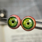 Cthulhu Eye - Realistic Handcrafted Eyeball |  Tongue/Ear/Lip  Titanium Studs