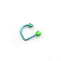 16G Opal Spike Titanium U-Ring - 16G Opal Spike Titanium U-Ring - Snake Green / 8mm by CRUXJEWELRY
