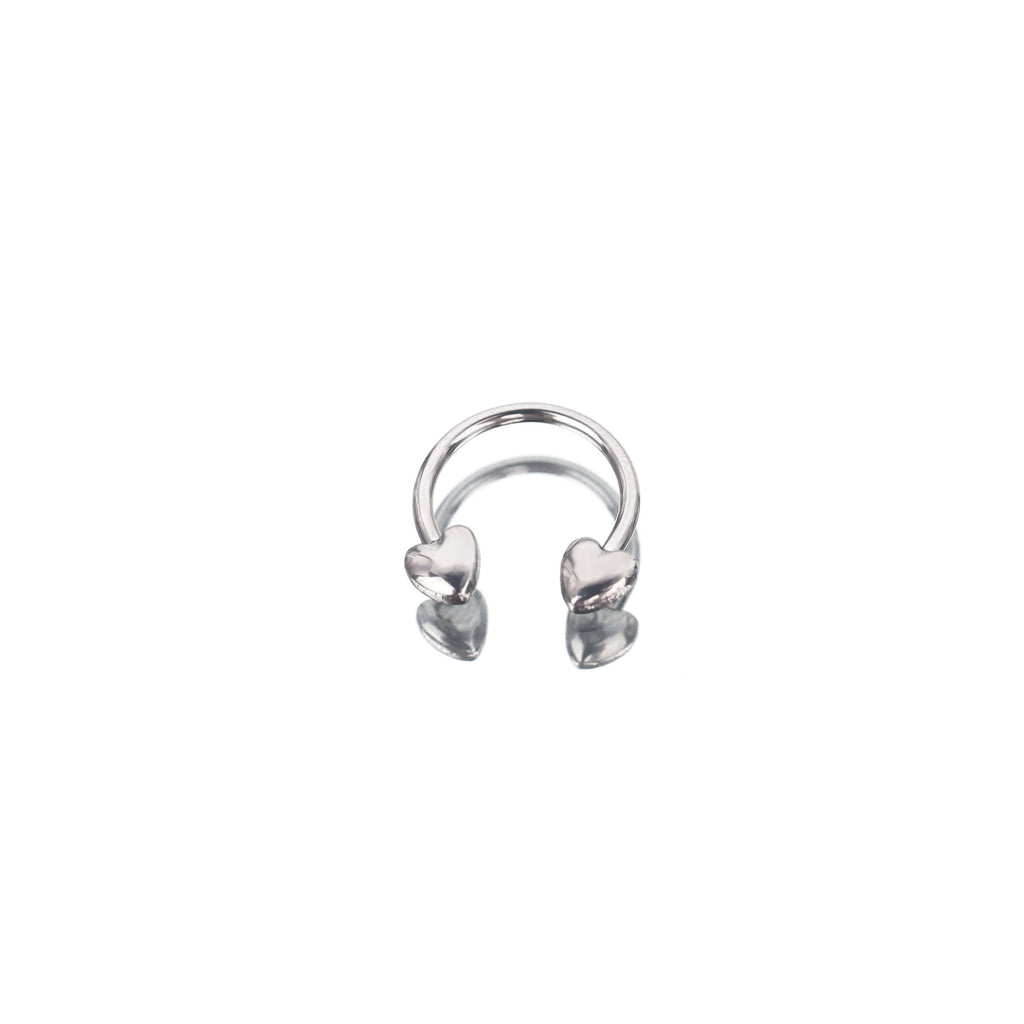 Star & Heart Horseshoe Septum Ring - Star & Heart Horseshoe Septum Ring - Heart / 8 mm by CRUXJEWELRY