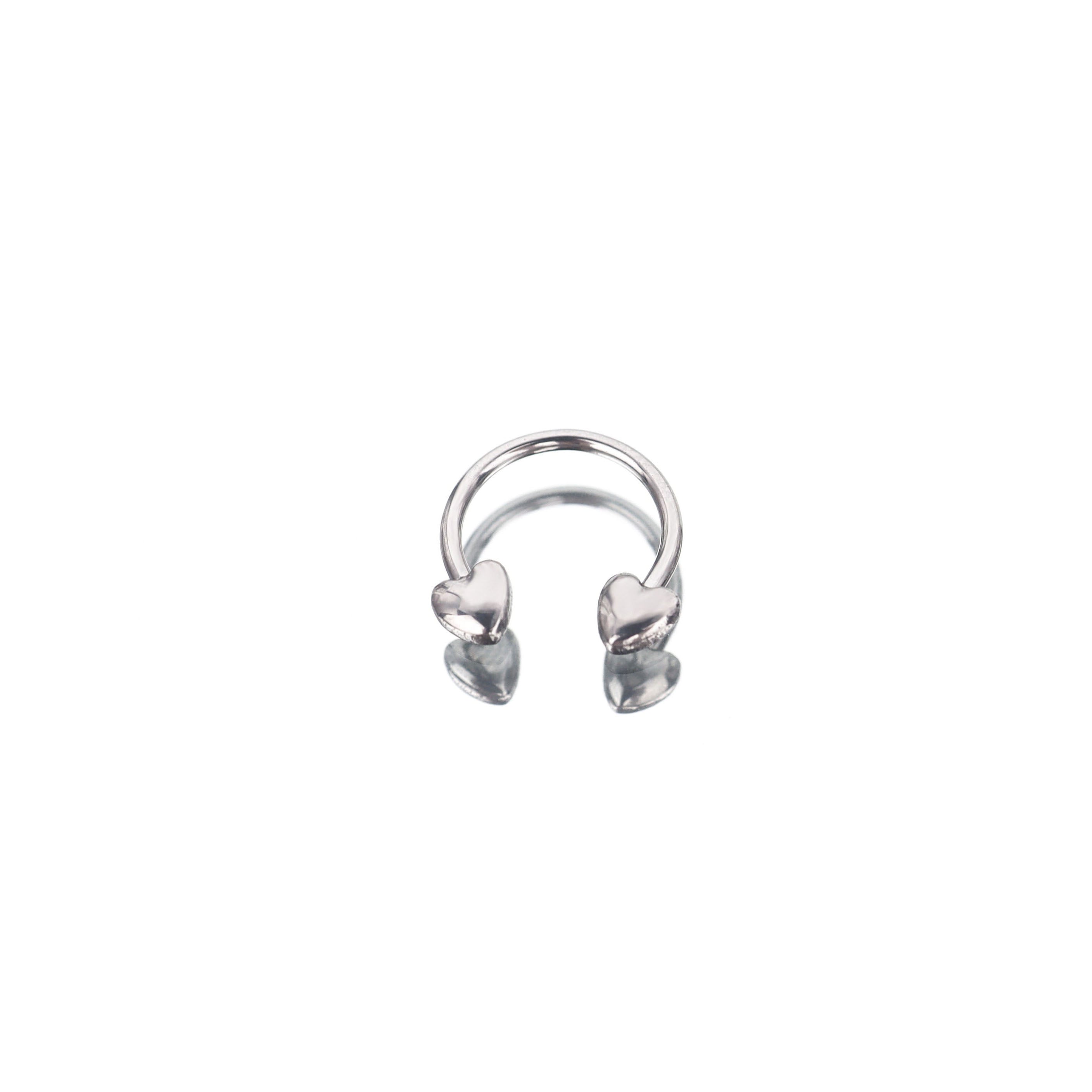 Star & Heart Horseshoe Septum Ring - Star & Heart Horseshoe Septum Ring - Heart / 8 mm by CRUXJEWELRY