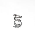 Double Head Snake Titanium Segment Hoop - Double Head Snake Titanium Segment Hoop - silver-1 / 8mm by CRUXJEWELRY