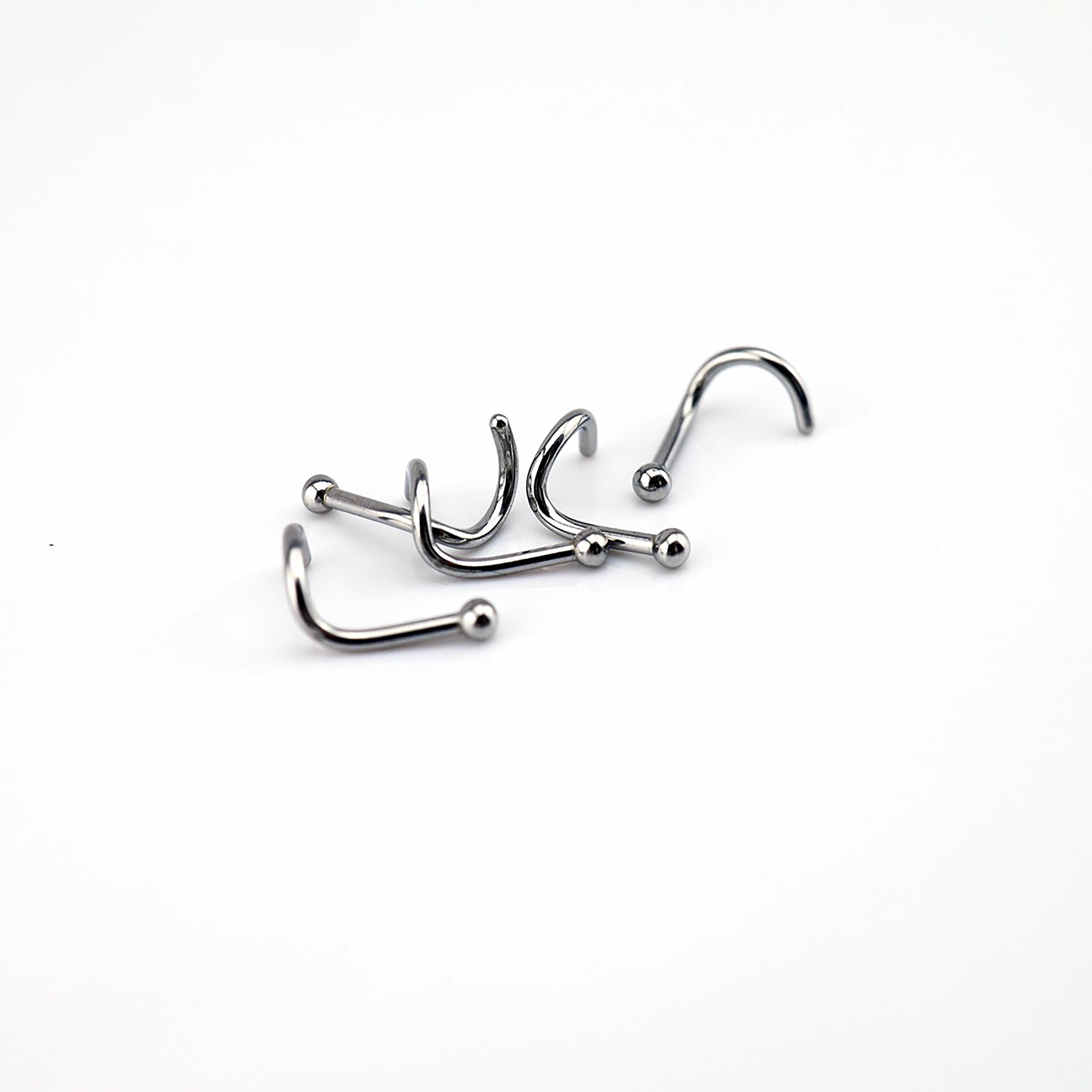 5PCS 20G L-Shape Nose Stud Set - 5PCS 20G L-Shape Nose Stud Set - 1.5mm by CRUXJEWELRY
