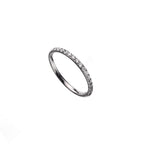 16G CZ Titanium Clicker Nose Ring - 16G CZ Titanium Clicker Nose Ring - Sliver / 8mm by CRUXJEWELRY
