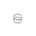 Hexagon CZ Stainless Steel CZ Ring - Hexagon CZ Stainless Steel CZ Ring - Default Title by CRUXJEWELRY