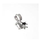 Pendant Pentagram CZ Stainless Steel Earrings - Pendant Pentagram CZ Stainless Steel Earrings - Single by CRUXJEWELRY