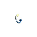 16G Star Titanium Internally Threaded Horseshoe Ring - 16G Star Titanium Internally Threaded Horseshoe Ring - Blue-Yellow Gradient / 6 mm by CRUXJEWELRY