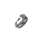 Double-Layer Ball Titanium Segment Hoop - Double-Layer Ball Titanium Segment Hoop - Sliver by CRUXJEWELRY