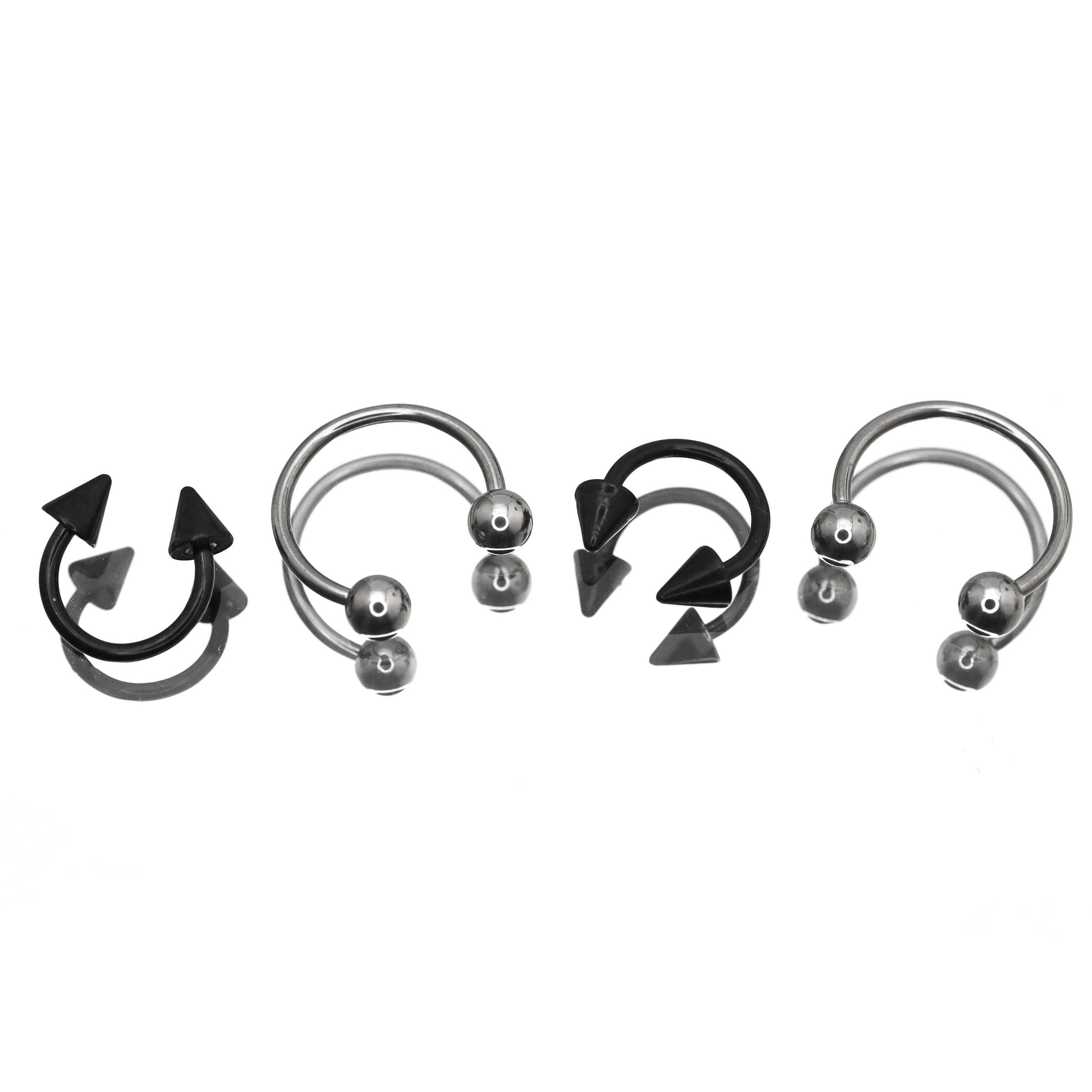 Surgical Steel Spike & Ball Rings - Surgical Steel Spike & Ball Rings - Sliver / Spike / 8mm by CRUXJEWELRY
