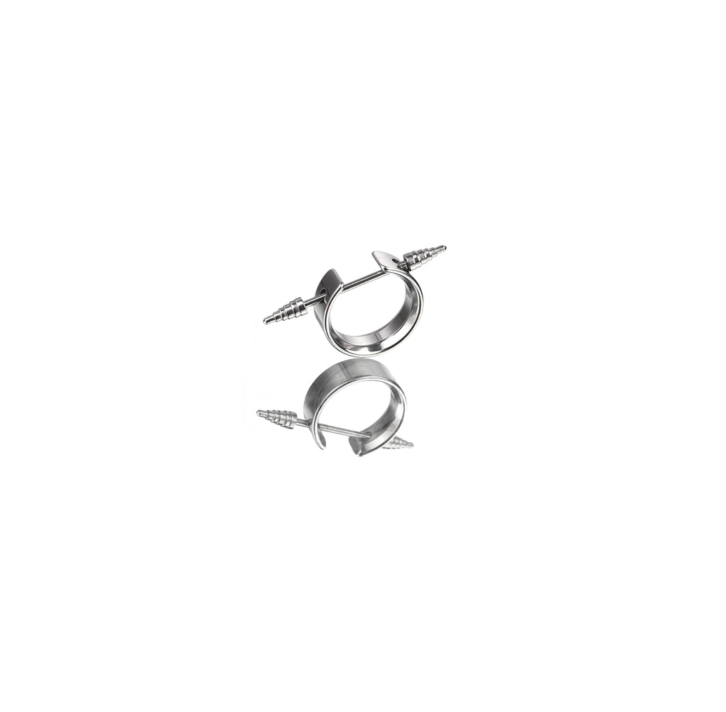 Spike Externally Threaded Stainless Steel Nipple Rings - Spike Externally Threaded Stainless Steel Nipple Rings - Default Title by CRUXJEWELRY