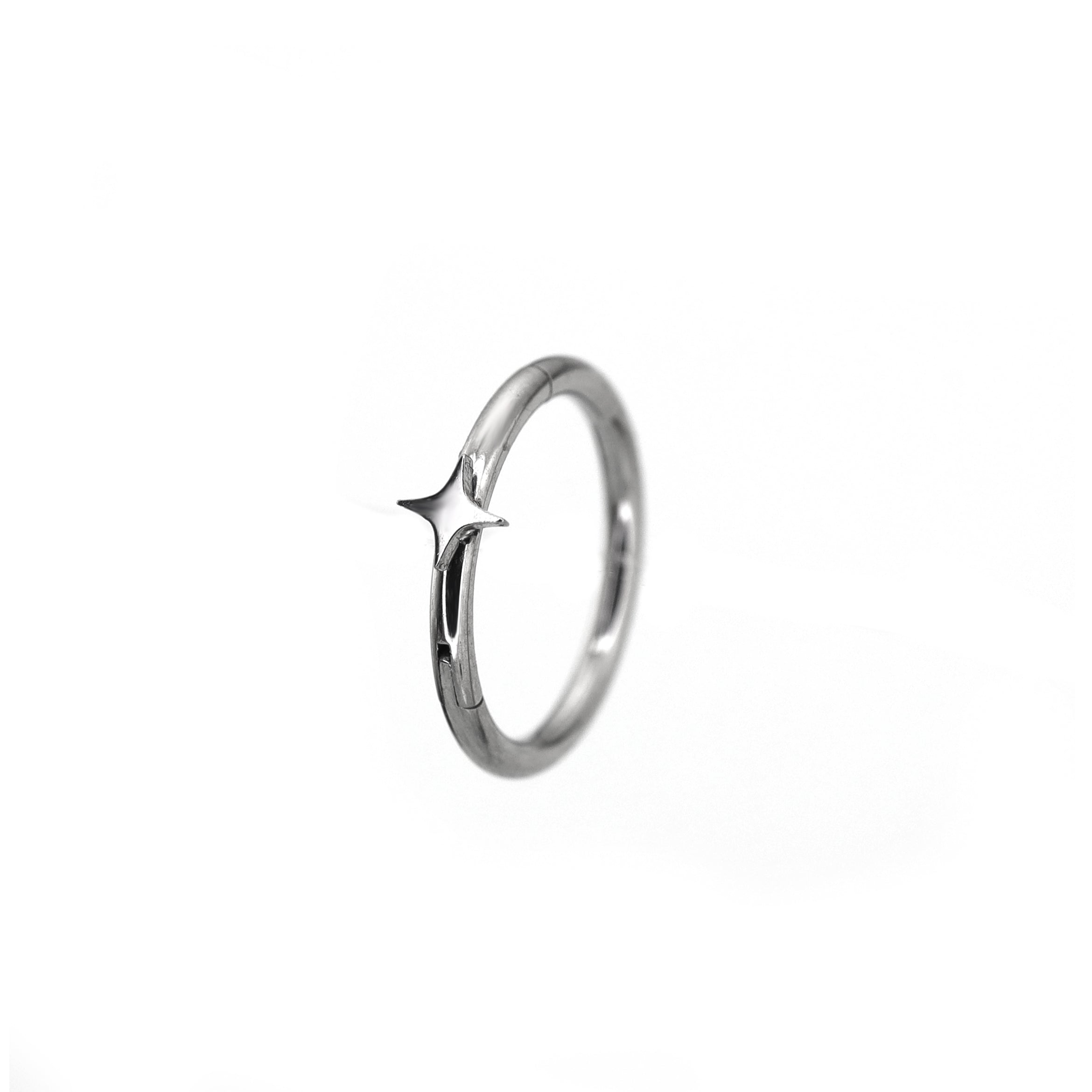 Micro Square Star Clicker Lip Ring - Micro Square Star Clicker Lip Ring - 8mm by CRUXJEWELRY