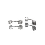 Dice Externally Threaded Stainless Steel EyeBrow Studs - Dice Externally Threaded Stainless Steel EyeBrow Studs - 6mm by CRUXJEWELRY