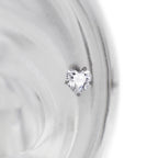 Prong-Set Heart CZ Internally Threaded Titanium Ear Studs - Prong-Set Heart CZ Internally Threaded Titanium Ear Studs - 6mm by CRUXJEWELRY