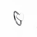 16G Titanium Heart Clicker Ring - 16G Titanium Heart Clicker Ring - Sliver / 8mm by CRUXJEWELRY