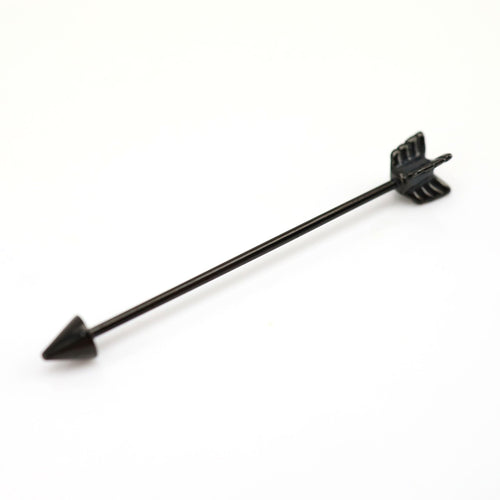 Arrow External Thread Stainless Steel Industrial Barbell - Arrow External Thread Stainless Steel Industrial Barbell - Black