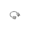 Externally Threaded Dice Stainless Steel Horseshoe Ring - Externally Threaded Dice Stainless Steel Horseshoe Ring - 8mm by CRUXJEWELRY