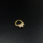 Round CZ Segment Septum Ring - Round CZ Segment Septum Ring - Gold by CRUXJEWELRY