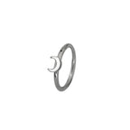 Little Moon Stainless Steel Segment Hoop - Little Moon Stainless Steel Segment Hoop - 8mm by CRUXJEWELRY