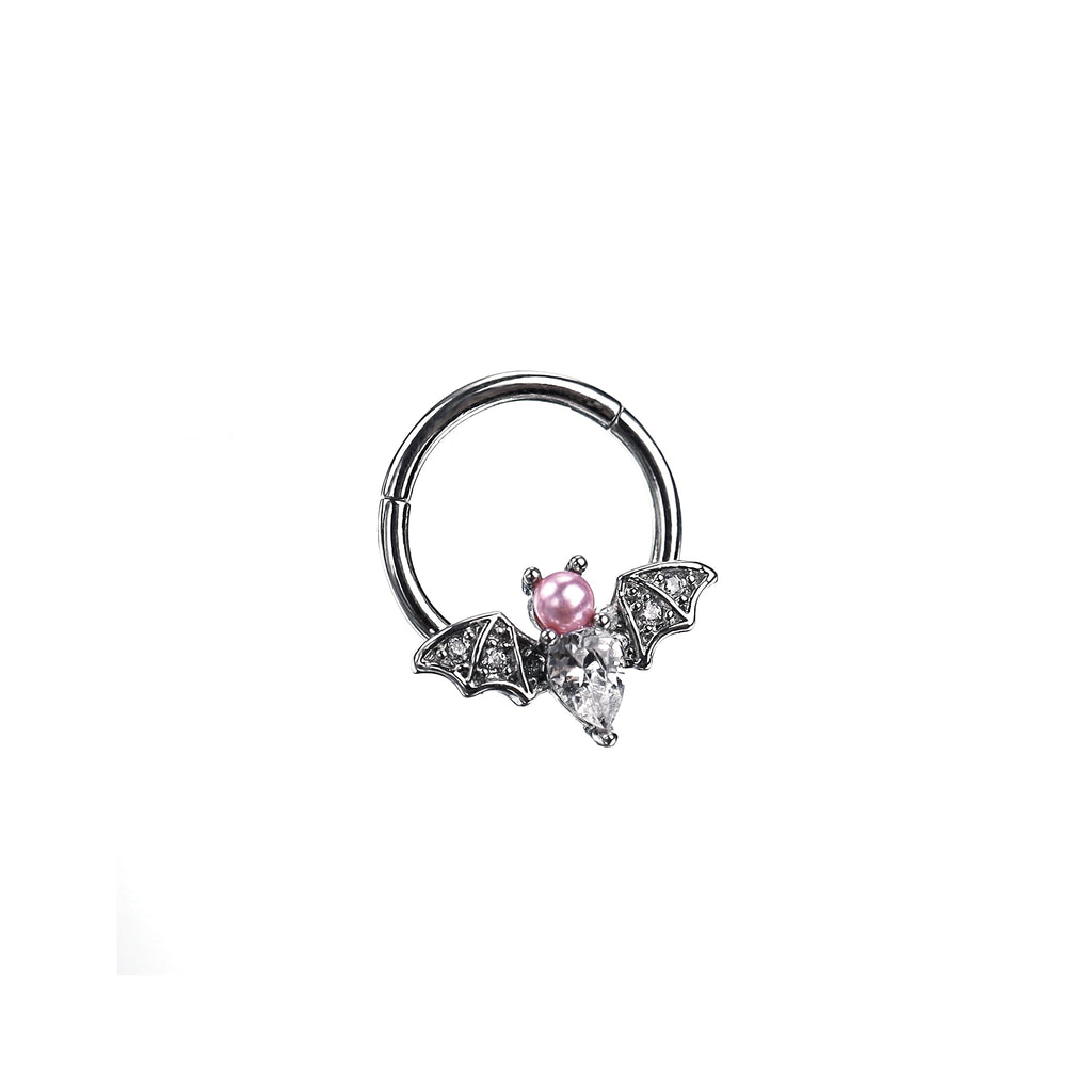 Pearl Bat stainless steel Clicker Ring - Pearl Bat stainless steel Clicker Ring - Default Title by CRUXJEWELRY