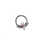 Pearl Bat stainless steel Clicker Ring - Pearl Bat stainless steel Clicker Ring - Default Title by CRUXJEWELRY