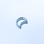 16G Moon CZ Titanium Segment Hoop - 16G Moon CZ Titanium Segment Hoop - Blue / 8mm by CRUXJEWELRY
