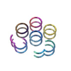 16G Snake Texture Titanium Segment Hoop - 16G Snake Texture Titanium Segment Hoop - Blue-White Gradient by CRUXJEWELRY
