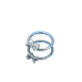 16G Bow Titanium Segment Hoop - 16G Bow Titanium Segment Hoop - Blue-White Gradient by CRUXJEWELRY